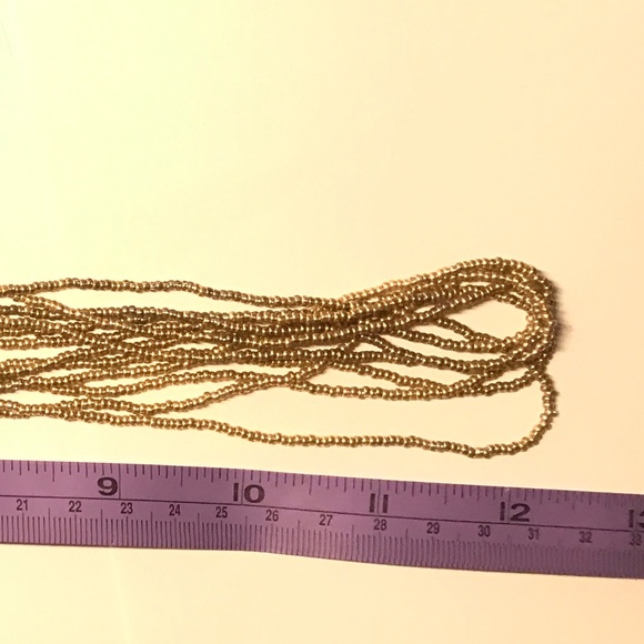 Unique Gold and Turquoise Coloured Beaded Necklace - Picture 5 of 5